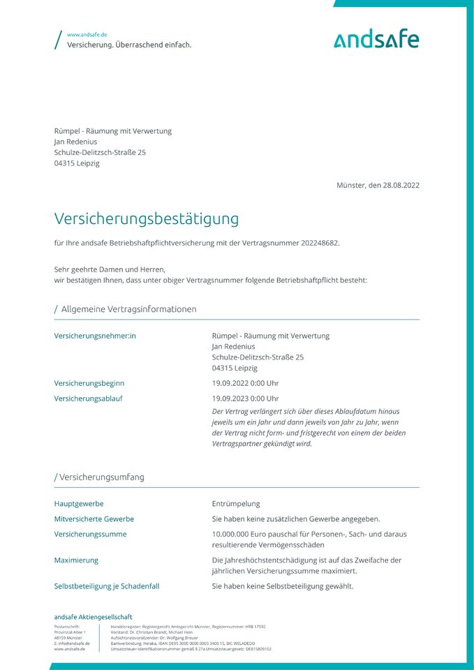 Haushaltsauflösungen und Entrümpelungen mit Verwertung! in Leipzig
