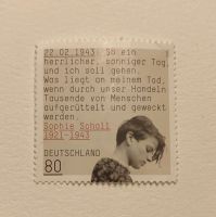 Ungestempelte Sondermarke zum 100. Geburtstag von Sophie Scholl Schleswig-Holstein - Schleswig Vorschau
