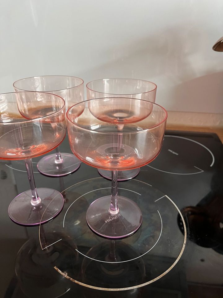 4 Martini Gläser Sekt Champagner Schalen in Geist