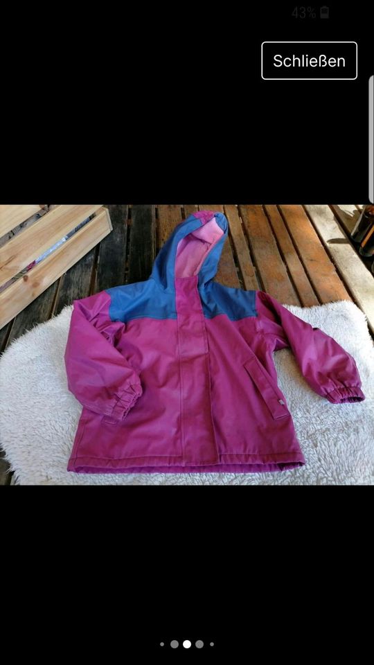 Matschjacke Buddeljacke Regenjacke gefüttert 110 116 pink Mädchen in Clenze