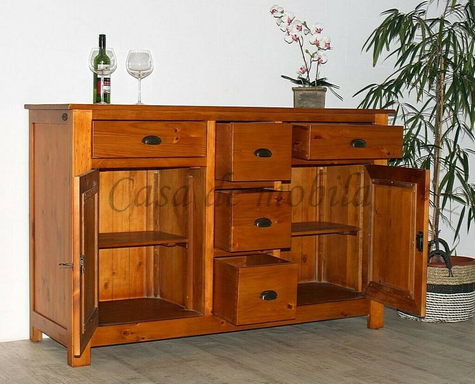 Massivholz Sideboard 160x103x54cm Pinie honig Anrichte Kommode in Goslar