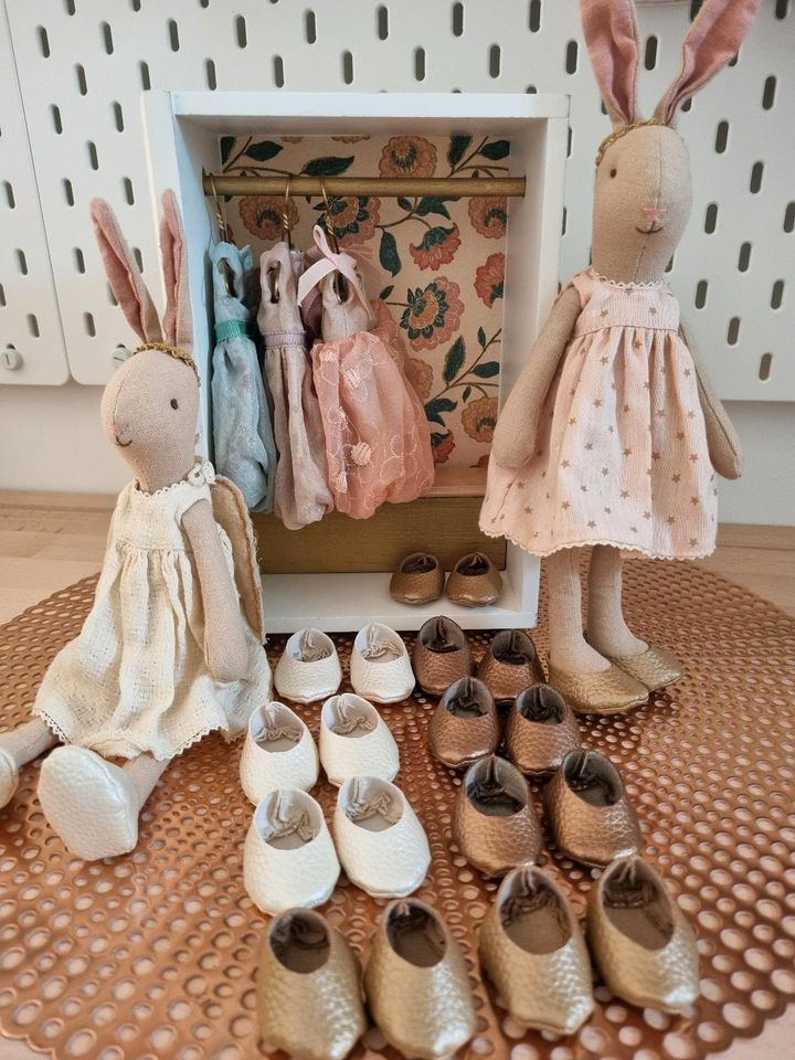 Maileg Mini Hase Bunny Schuhe handmade passend 3 Farben in Sanitz