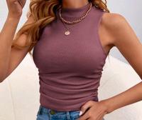 Crop Top Turtleneck lila S 36 neuwertig wafflemuster Hessen - Marburg Vorschau