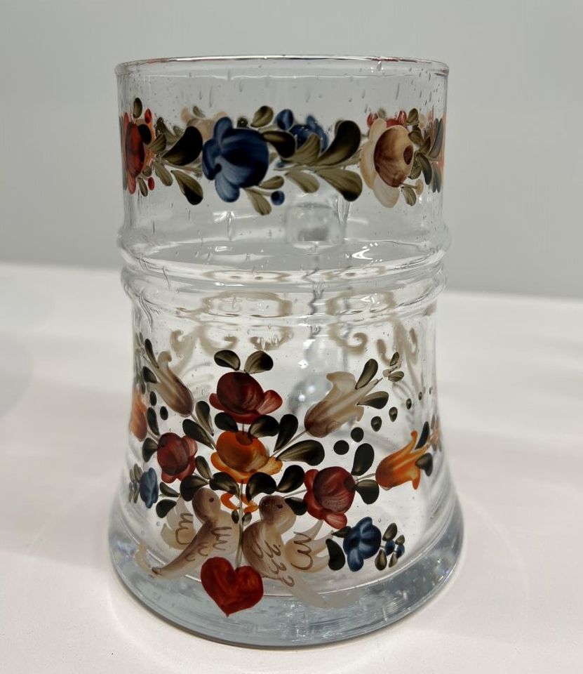WOLKE Glas-Karaffe mit Gläsern | Glaskunst mit Blumenmuster in Rümmingen