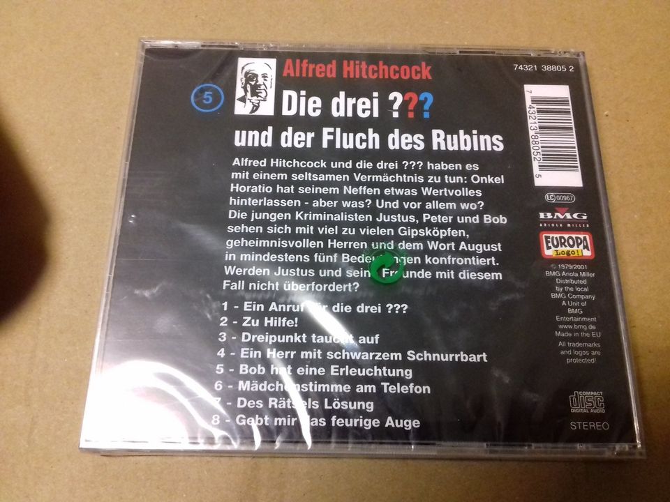 Die drei ??? Fragezeichen CD 5 Fluch des Rubins Logo NEU & OVP in Bovenden