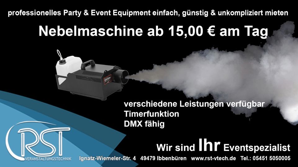 Nebelmaschine DJ Party Effekt mieten in Ibbenbüren