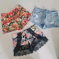 Shorts Kurze Denim Sommer Spitze Blumen Brandenburg - Oranienburg Vorschau