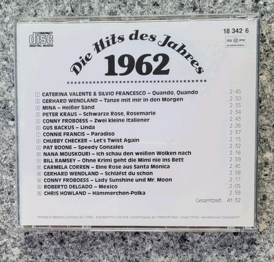 CD Deutsche Schlager Jahr 1960,1961,1962,1963, 1975, 1976, 1977 in Rodgau