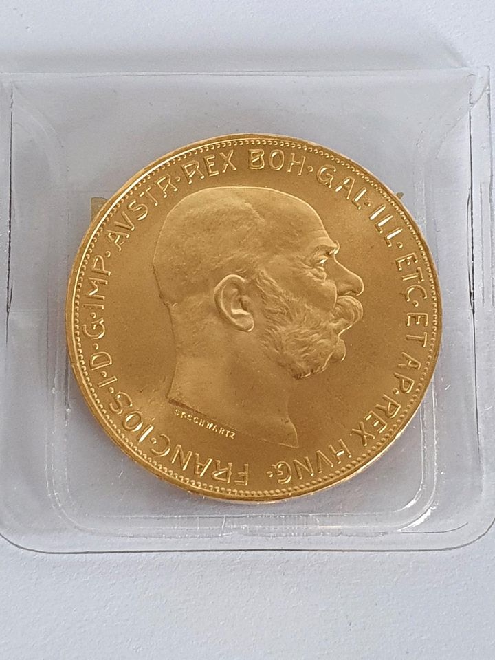 Österreich 100 Kronen Corona Gold 1915 Franz Joseph stgl. 33,87 g in Magdeburg