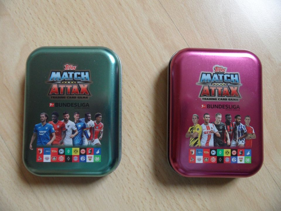 Match Attax Bundesliga tin box Blechdose für Sammelkarten leer in Heroldsberg