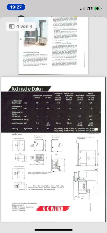 K und G Wette Misch Winkel  Wolf E 130 mm in München