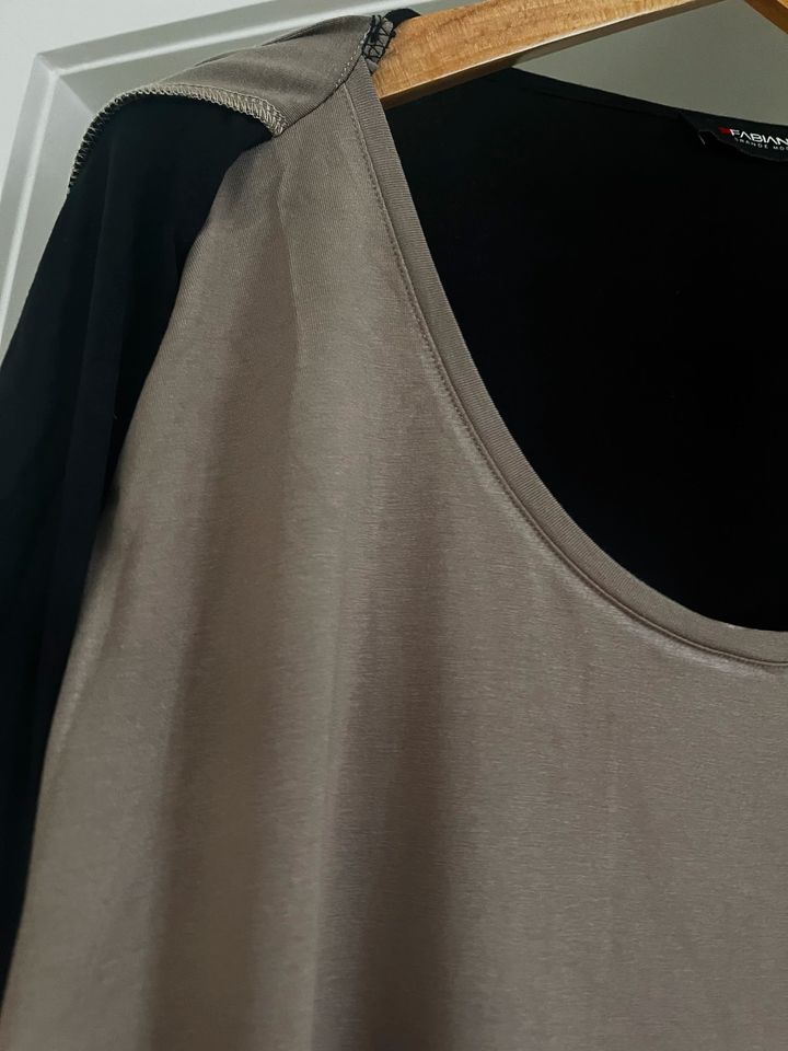 Fabiani Shirt+Jacke-Kombi, Gr 54 schwarz-taupe in Mönchengladbach