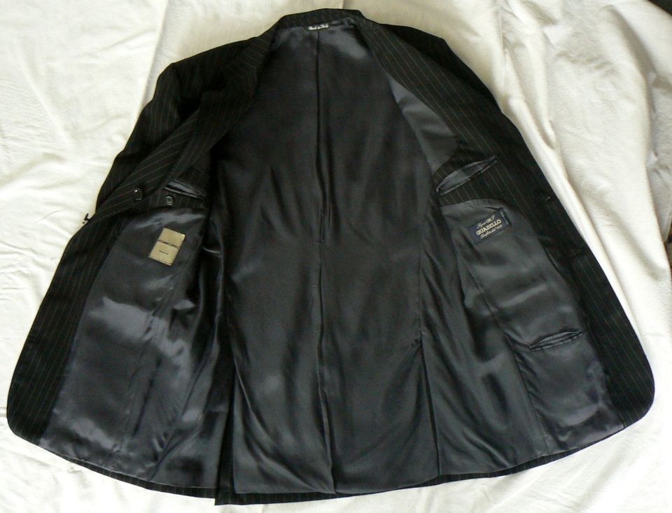 Anzug Guabello Super 130 Alessandro Coppola schwarz 52 Hose Jacke in Sinzig