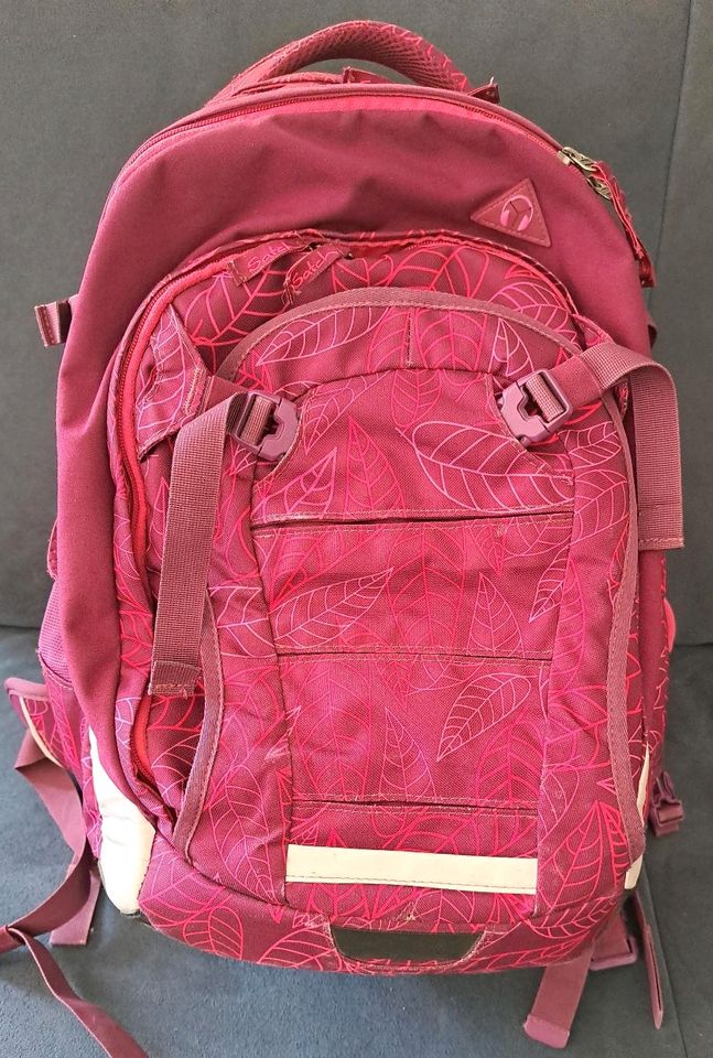 Satch Schulranzen Rucksack Berry Purple Blätter Motiv in Gottenheim