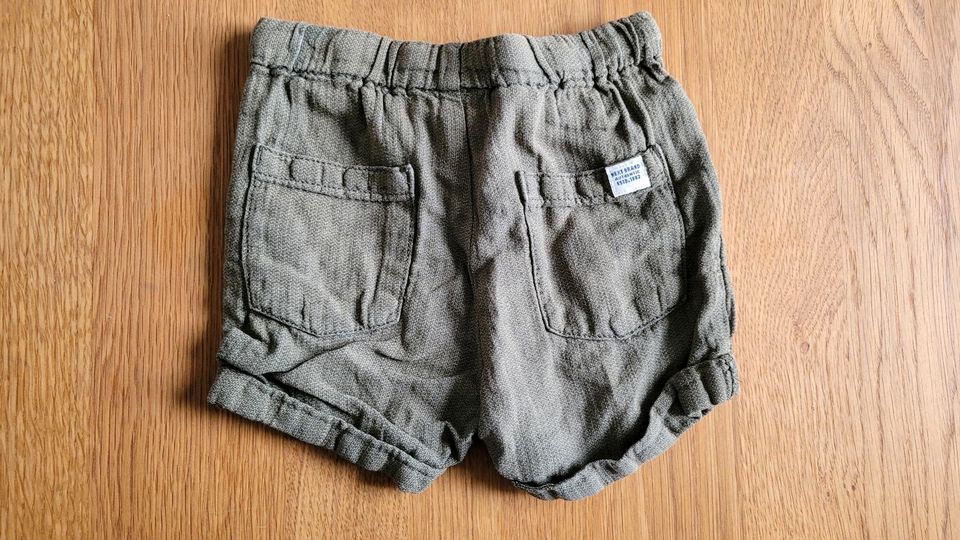 Kurze Hose, Next, Leinen Mix, 80 Khaki grün in Groß-Rohrheim