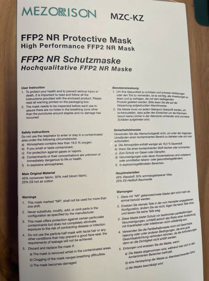 50er Packungen FFP2 Masken (2023 Abgelaufen) in Nürnberg (Mittelfr)