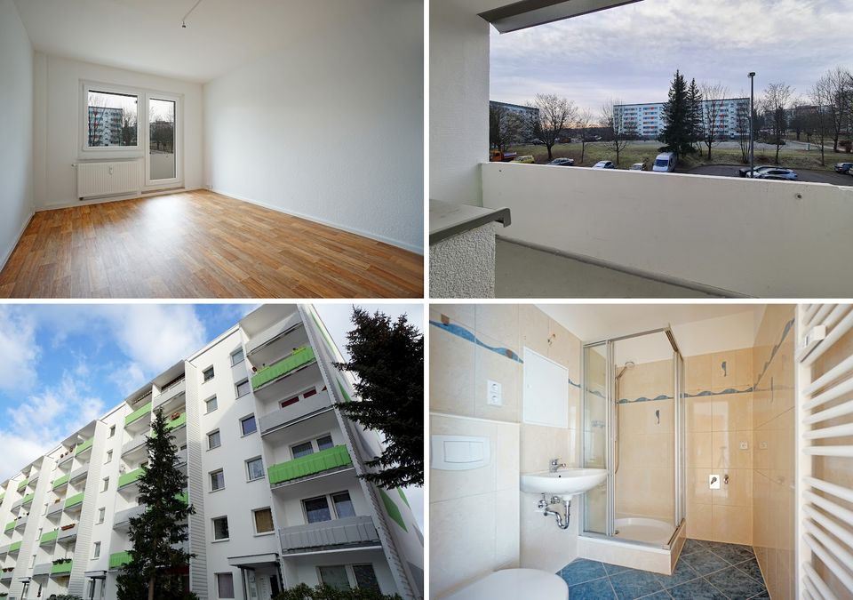 moderne Balkonwohnung mit gefliestem Duschbad im beliebten 1. OG in Flöha 