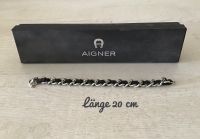 Aigner Armband silber mit schwarzem Lederband eingearbeitet Berlin - Lichterfelde Vorschau