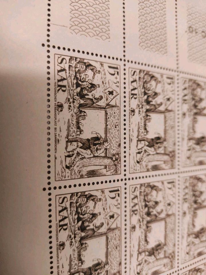 Briefmarken, Saarland, MiNr. 370, kompletter Bogen in Berlin
