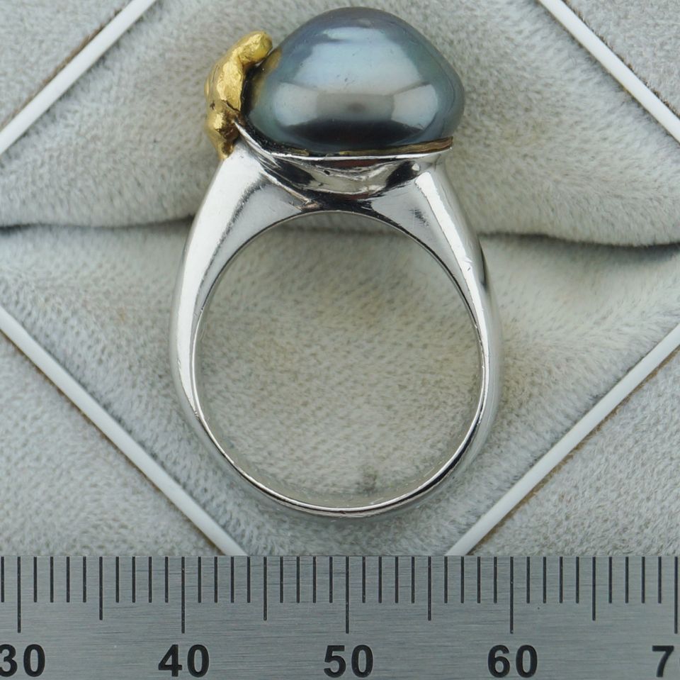 Ring Platin 950 mit Tahitiperle, Platinring, Perlring in Friedelsheim