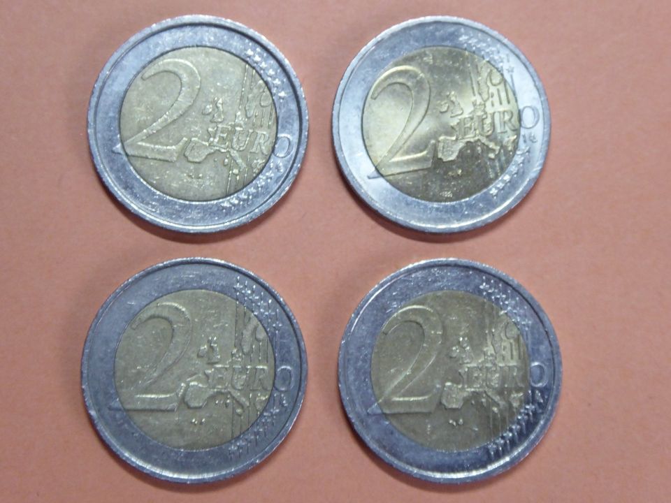 4 x 2 Euro Münzen, Belgien,Italien,Österreich,Frankreich, Konvol. in Menden