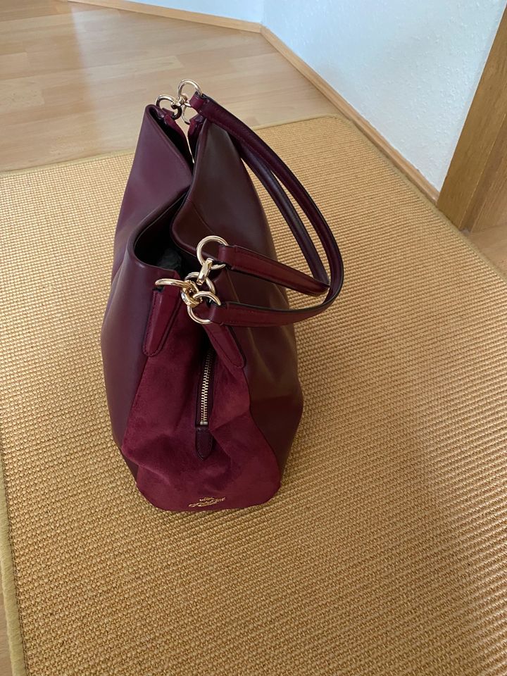 Coach Bag „Polished Hadley Hobo“ Leather, Bordeaux in Dummerstorf