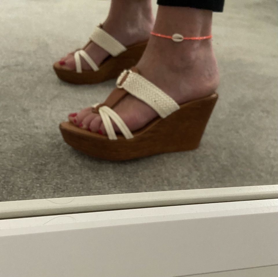 Nine West Damenschuh Pumps Sandalette mit Keilabsatz Größe 37,5☀️ in Hamburg