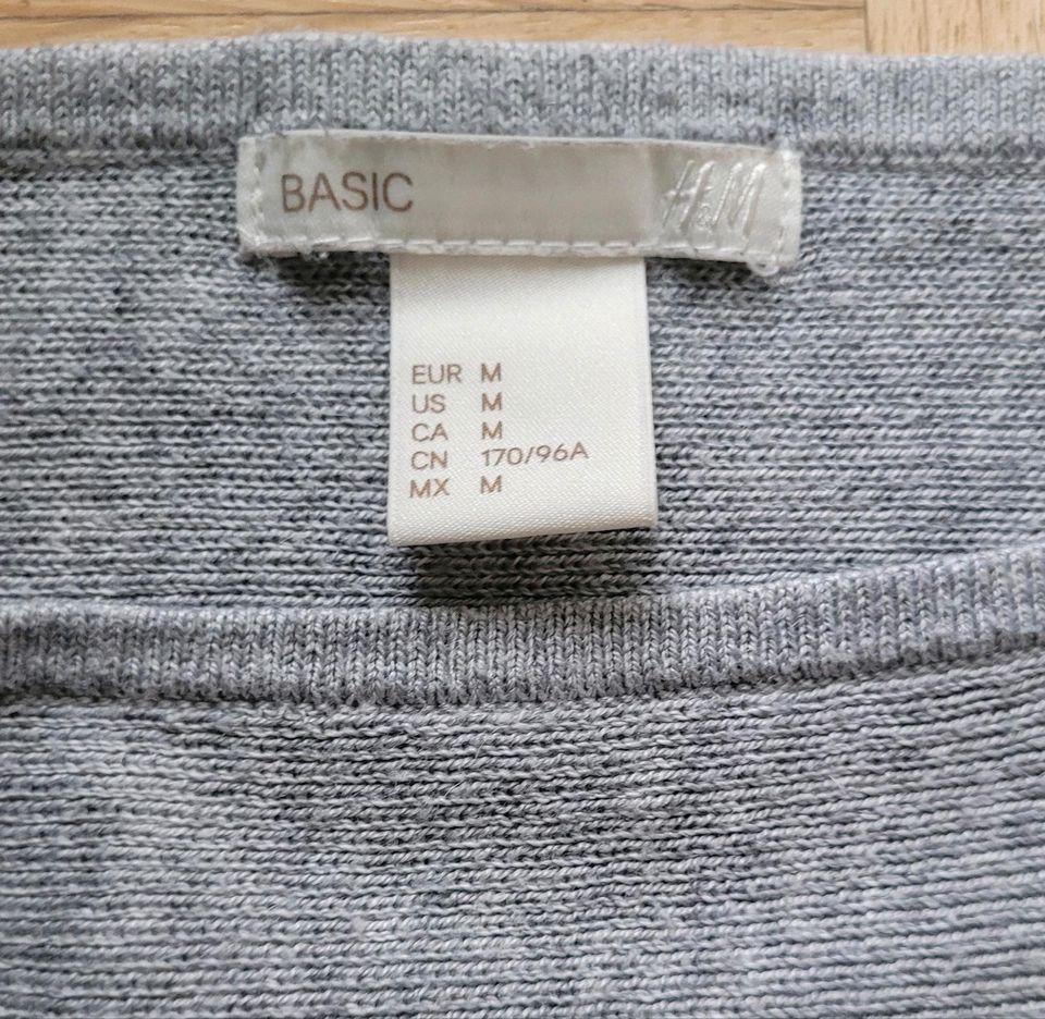 H&M BASIC STRICKPULLI GRAU M PULLOVER in Göttingen