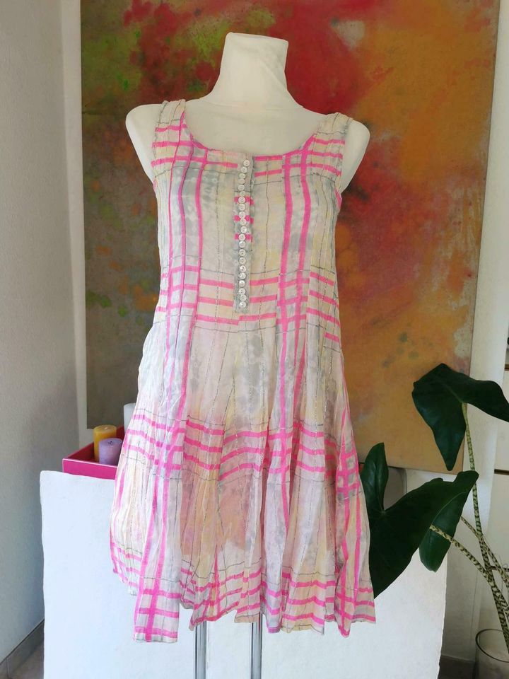 Original Julie Dunn London Kleid, Gr 1, neon pink, silber, bunt in Meerbusch