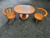 alte Puppenstuben Möbel ovaler Tisch 2 Armstühle kirschbaum Optik Bayern - Landshut Vorschau