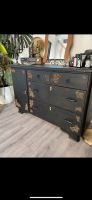 schwarze kommode, sideboard, schrank, schubladen, hippie, vintage Nordrhein-Westfalen - Dormagen Vorschau