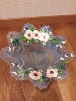 Glasschale Blumenmuster Handmade Kroatien Handbemalt Obstschale Bayern - Wittelshofen Vorschau