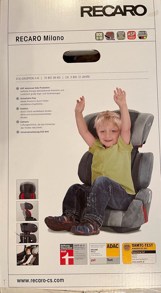 *Recaro Milano Auto Kindersitz 15-36kg 3-12Jahre + start 9-18kg* in Lennestadt