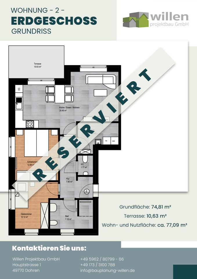 Eigentumswohnungen zu verkaufen - Neubau eines Wohnhauses in Nortrup