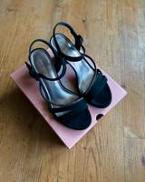 Sandalen High Heels Blockabsatz Schwarz Silber 37 Eimsbüttel - Hamburg Eidelstedt Vorschau