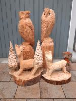 Gartendeko Holzfiguren Eule Reh Pilz Carving Motorsägenkunst Kr. Dachau - Odelzhausen Vorschau