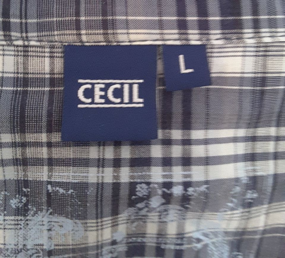 Bluse von Cecil in Gr.L -blau-weiß kariert- in Wegberg