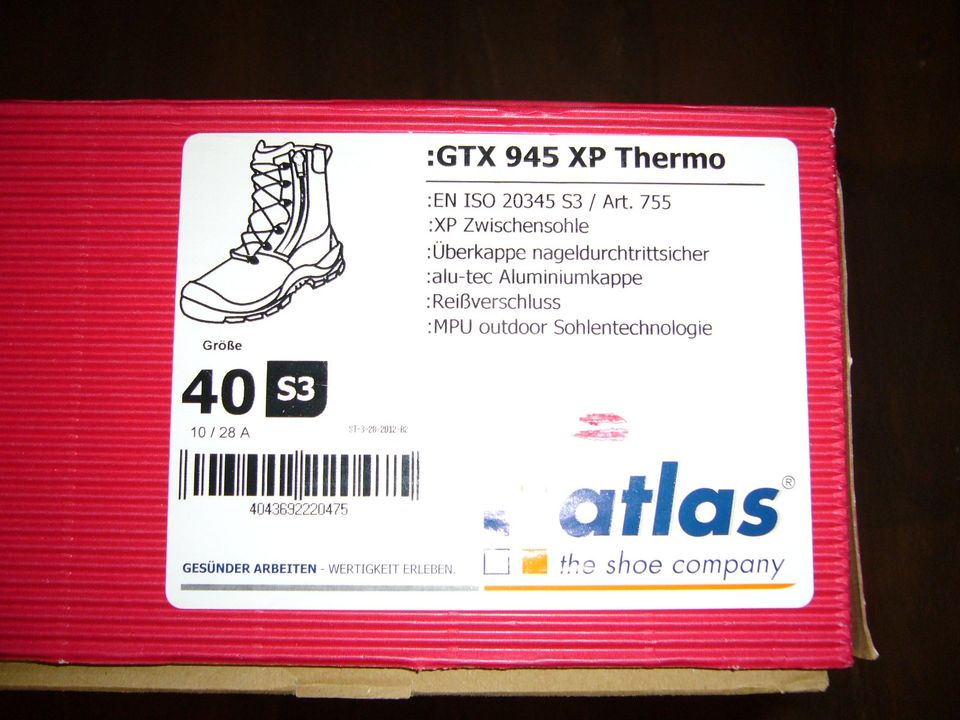 Atlas GTX 945 XP Thermo  S3 Gr. 40 in Oer-Erkenschwick