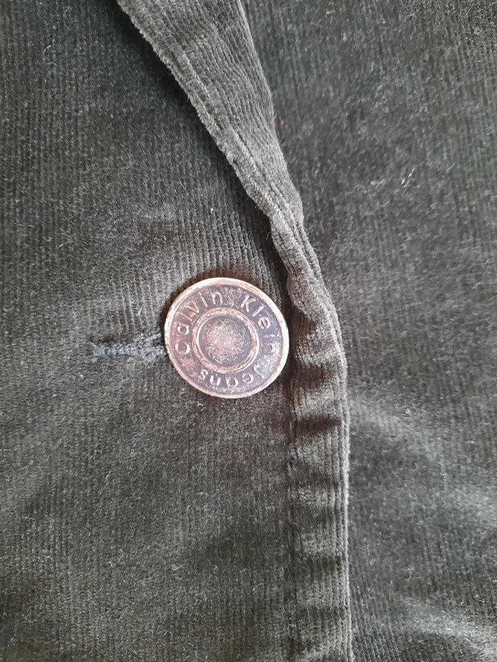 Calvin Klein Samtblazer mit Elastan, Größe XS, 34 dunkelgrün in Frankfurt am Main