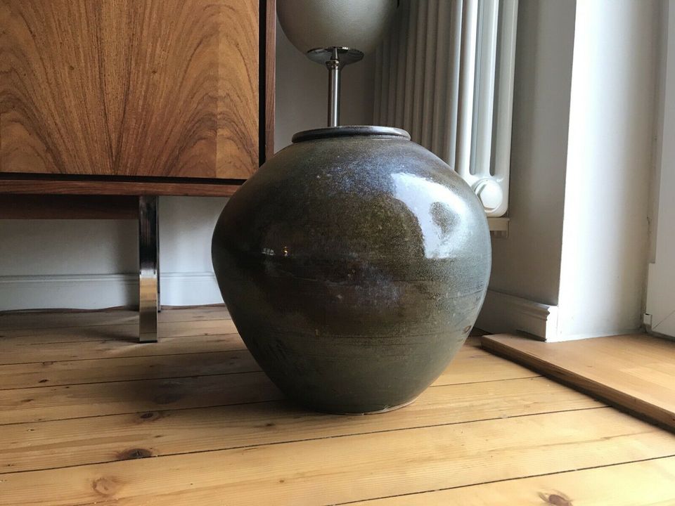 Bodenvase Vase Keramik vintage antik 50er 60er zu Teak Pampasgras in Bremen