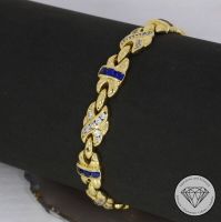 Wert 2.750,-Zirkonia Farbedelstein Armband 750er GOLD 201015 xxyy Hannover - Mitte Vorschau