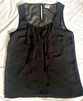 Only Shirt Damen mit Rüsche auf Vorderseite, schwarz, Gr. 36 Thüringen - Meiningen Vorschau
