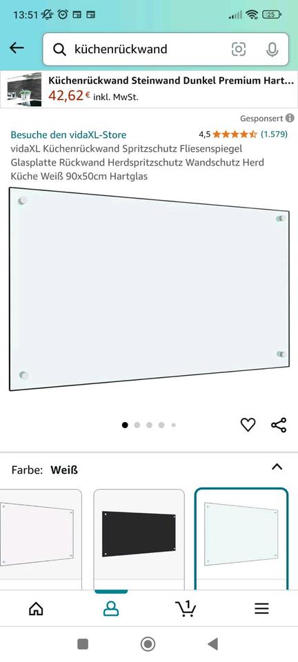 Küchenrückwand aus Glas/ Spritzschutz/Wandschutz in Henstedt-Ulzburg