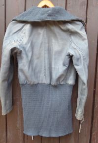 Lässige Lederjacke mit Extrabündchen von Diesel,blau-grau Gr. M/L in Hamburg