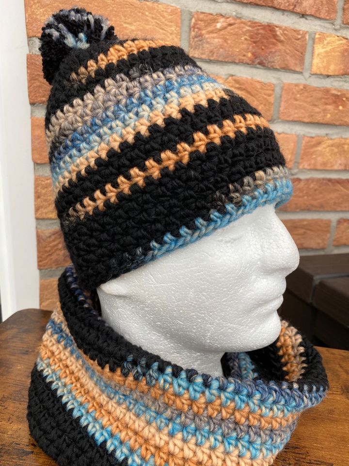 Woll Mütze Beanie Schal Stirnband  Loop schwarz Damen Herren Neu in Waren (Müritz)