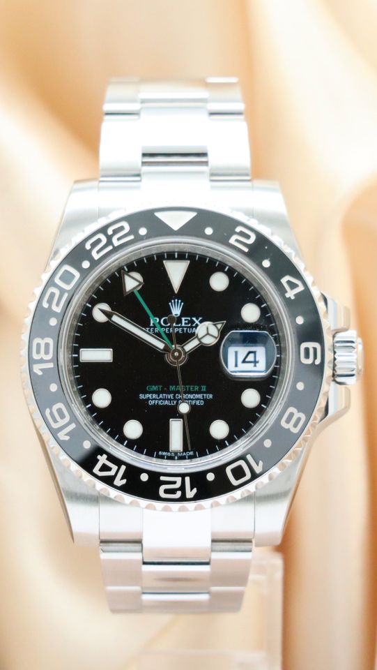 Rolex GMT-Master II 40mm Automatik Herrenuhr 116710LN Box + og. P in Düsseldorf