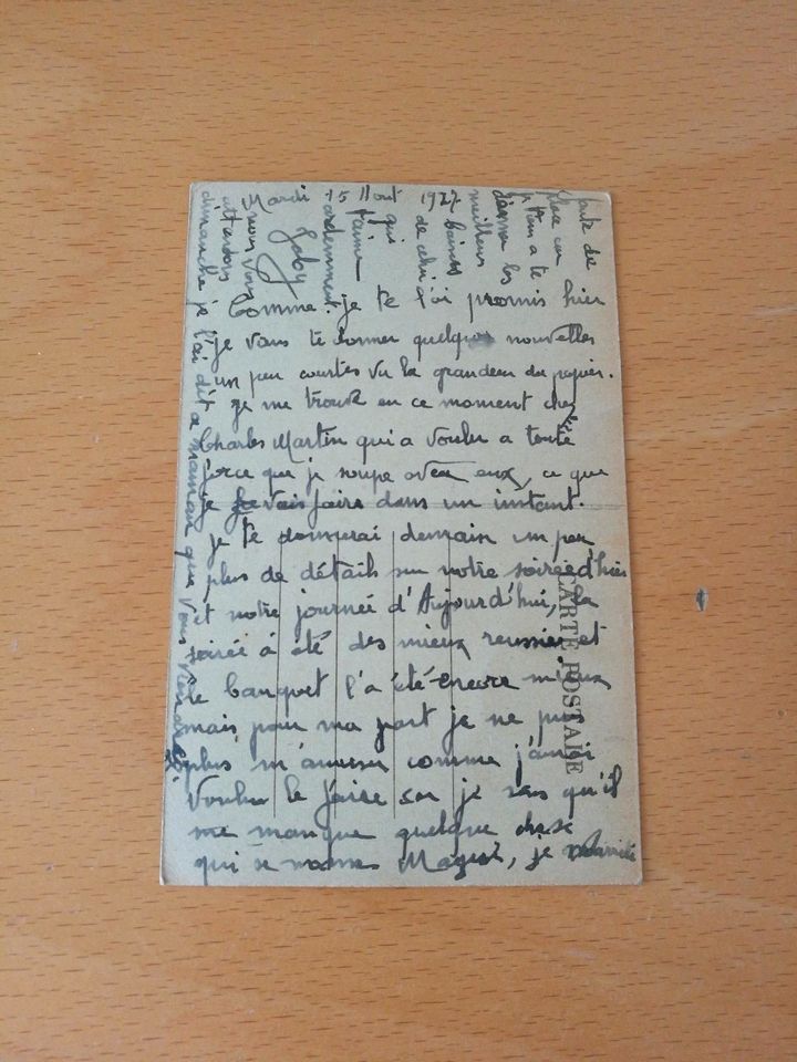 Postkarte alt frz beschrieben , 100 Jahre altneuwertig in Lörrach