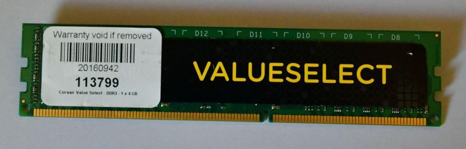 DDR3-1600  1 x 4 GB RAM gebr. in Hohnstein