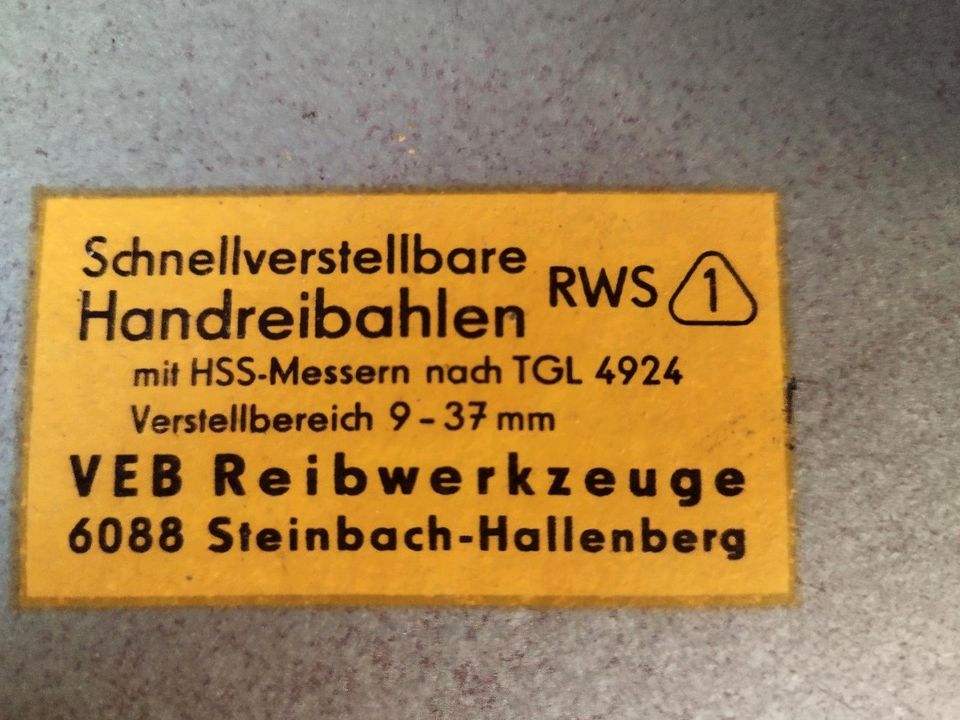 Trabant Schnellverstellbare Reibahlen Handreibahlen DDR 9-37mm in Hannover