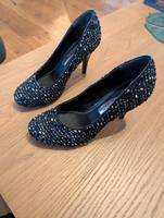 Tamaris Pumps Webstoff blau grün weiß Gr. 40 Damen Hessen - Ahnatal Vorschau